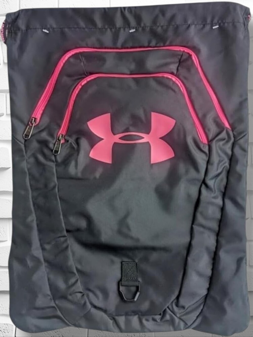 Under Armour Drawstring Gym Bag Black Hot Pink